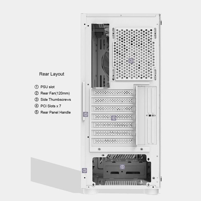 Casing PC Gaming Aula FZ016 ATX include 3 fan - FZ016BW / FZ016BB