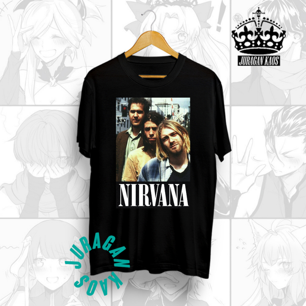 (COD) Kaos Nirvana / Kaos Kurt Cobain / Kaos Band Nirvana / KAOS NIRVANA NEVERMIND / KAOS NIRVANA BL