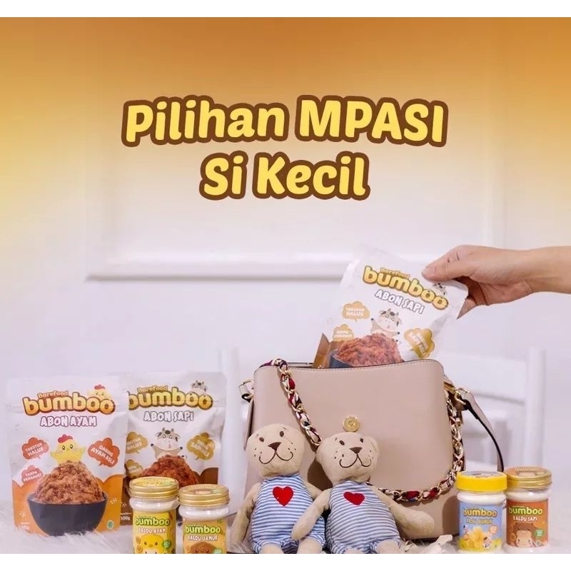 BUMBOO Abon Sapi Ayam Mpasi Abon Sapi dan Ayam Non MSG  BUMBOO Abon Asli / Tekstur Lembut Mpasi Si Kecil / Sumber protein / Mpasi Tanpa pengawet