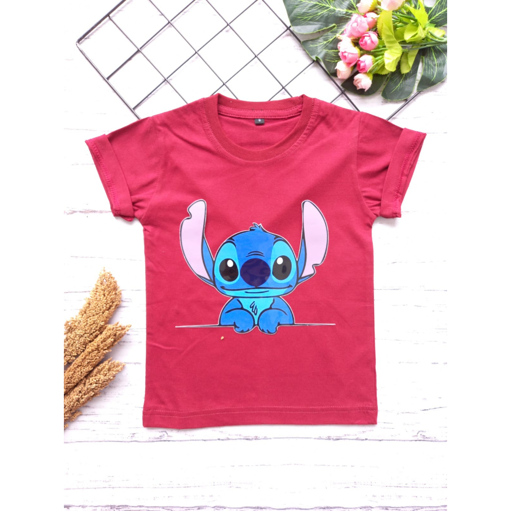 KAOS KARAKTER STITCH ANAK 1-8 TAHUN