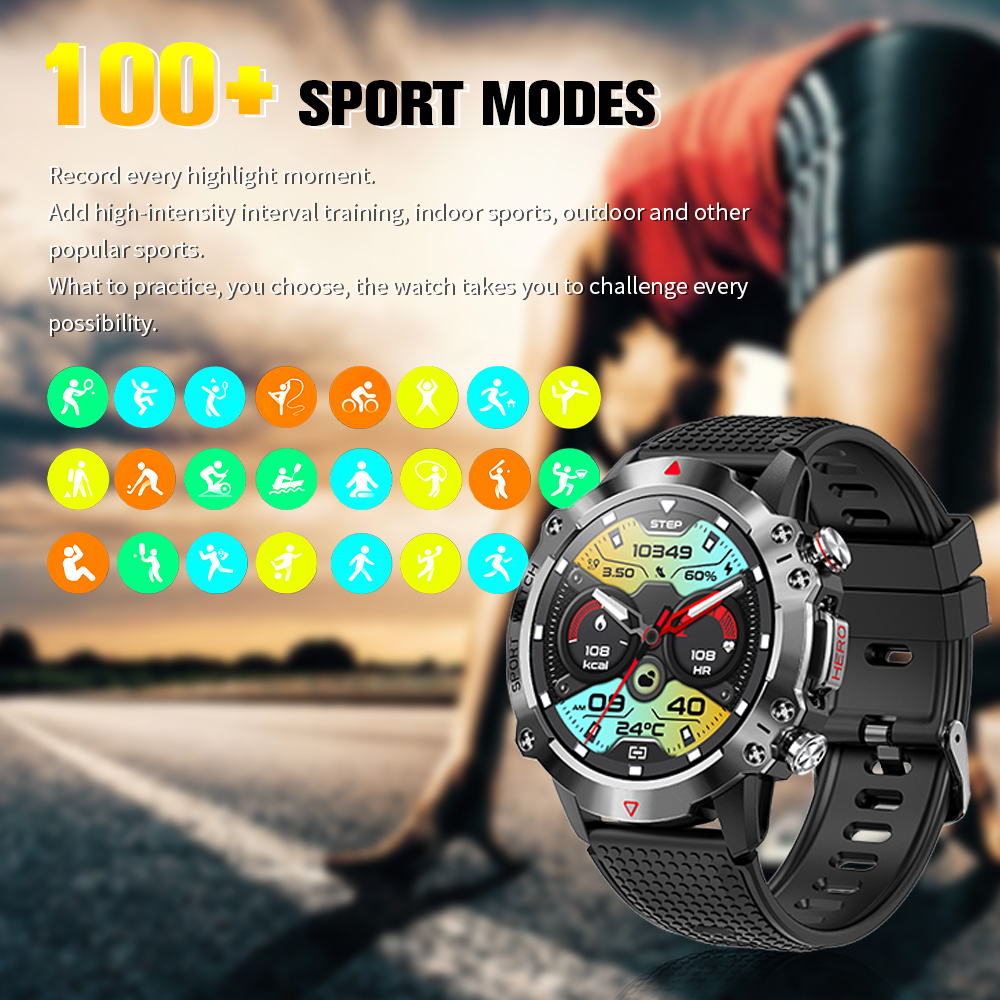 SKMEI jam tangan smartwatch pria outdoor olahraga Support 100+ movement modes jam sport pria digitec smart watch  anti air IP67 Dukungan android ios hp