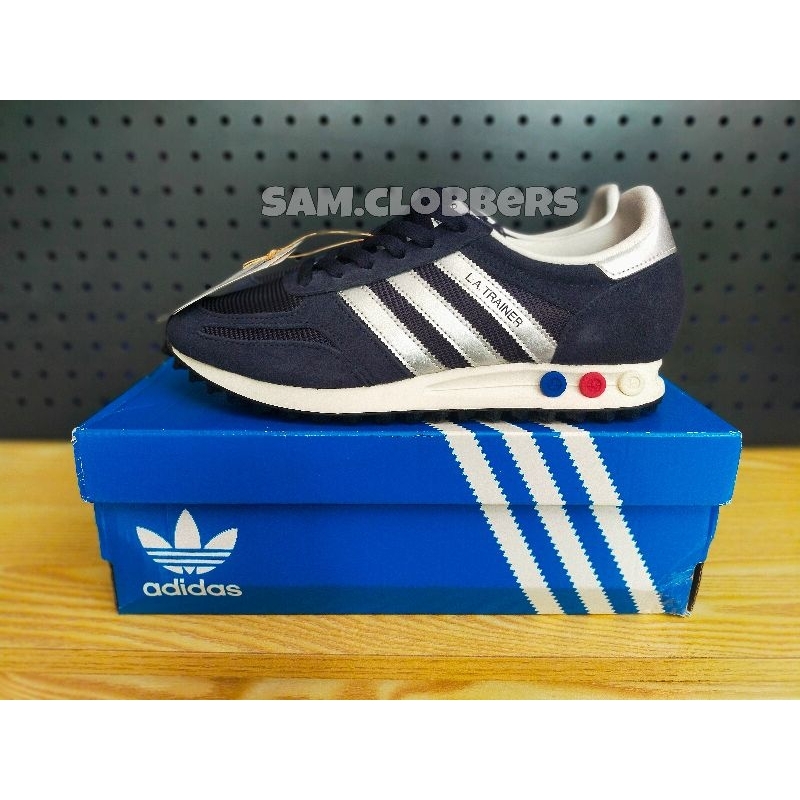 SEPATU ADIDAS ORIGINAL BNIBWT LA TRAINER OG NAVY SILVER
