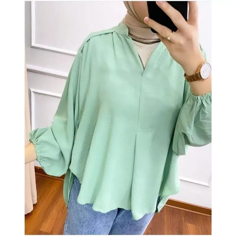 AFI - EC - ⭐️ PREMIUM AIRFLOW CRINCLE ⭐️ NEW ARRIVAL Livia Top Blouse Crincle