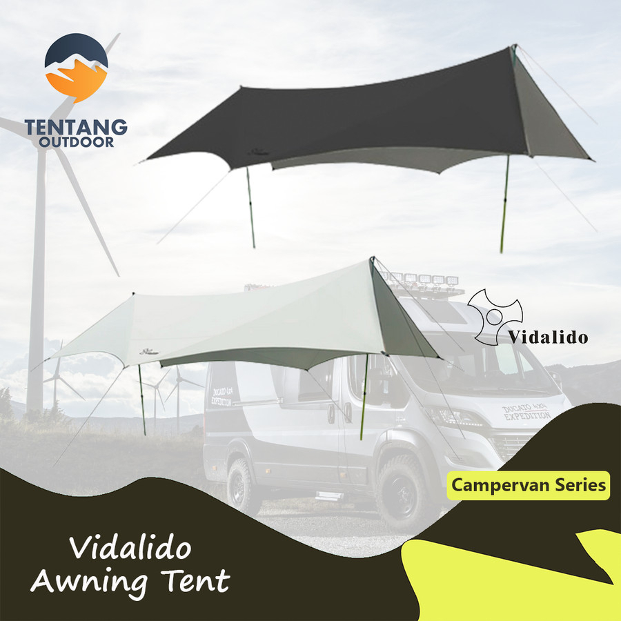 Tenda Kanopi Flysheet VIDALIDO Awning Tent Canopy Monster Tarp Camping Outdoor Tenda Campervan
