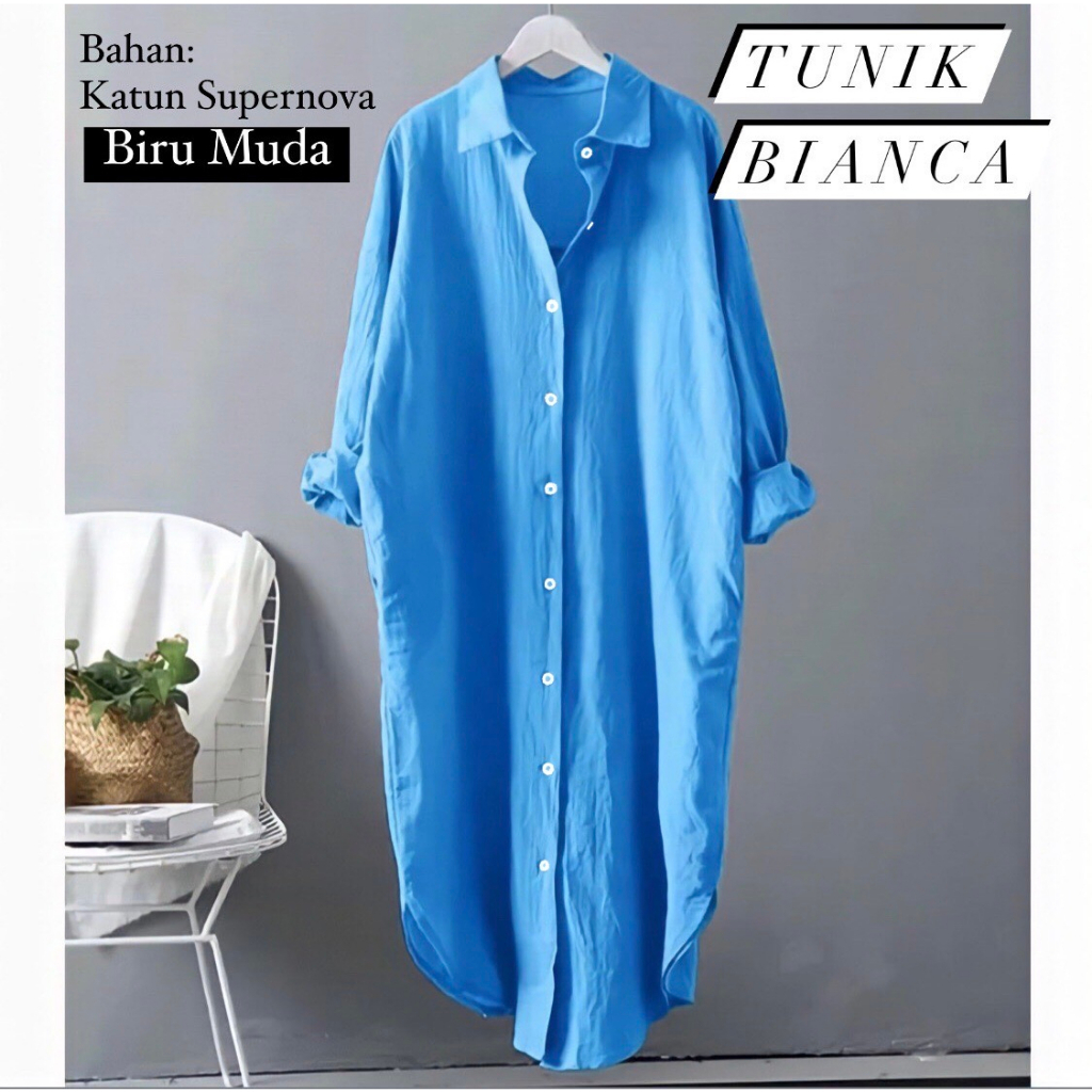 PIK - Tunik Bianca 55502 (All Size)/ Tunik Wanita/ Kemeja Wanita/ Shirt Wanita