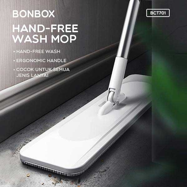 Bonbox BCT701 Hand-Free Cleaning Wash Mop ( Alat Pel Lantai ) Alat Pel Lantai Tongkat Ultra Clear Mop Hand - Free Wash BONBOX BCT701