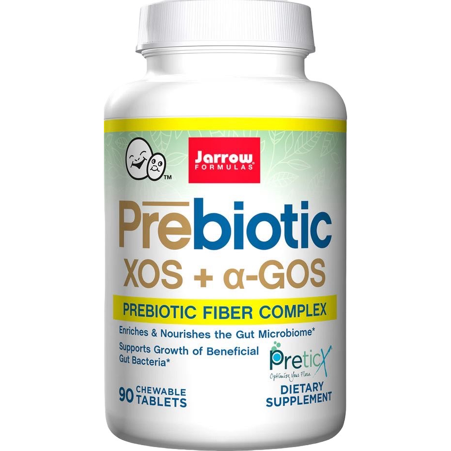 Jarrow Formula Prebiotic XOS + A-GOS 90 Chew Tablet Sup Serat Fiber Pencernaan ORI USA