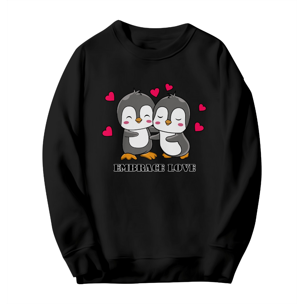 Sweater Crewneck Embrace Love bigsize terbaru M-XXL