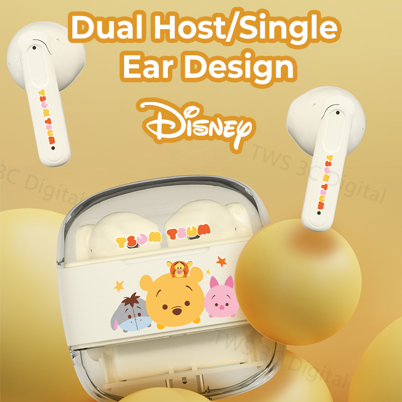 [New Arrival] 100% ORI Disney Headset Bluetooth 5.3 TWS Earphone Dukungan untuk Android/IOS HIFI Musik Dengan Mikrofon