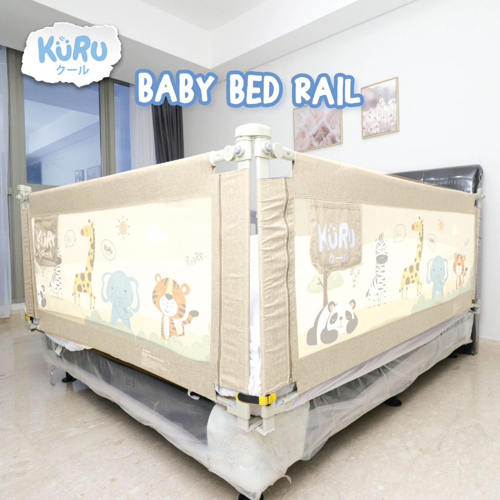 KURU Baby Bedrail 120cm Pembatas Pengaman Pagar Kasur Ranjang Bed Rail