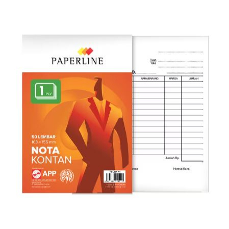 

Nota Kontan Kecil 1Ply PAPERLINE K1 / Nota 1Ply PPL