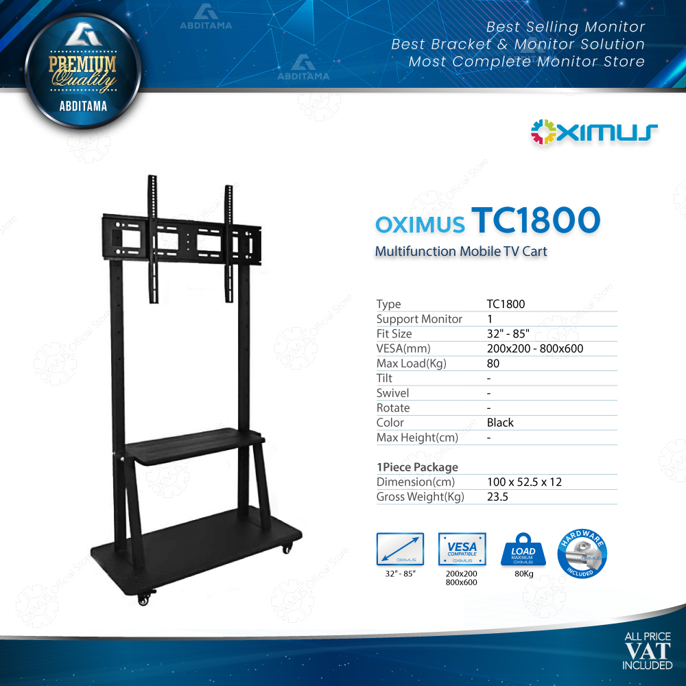 Bracket Standing Roda LED TV Rotate 32&quot; - 85&quot; OXIMUS TC1800