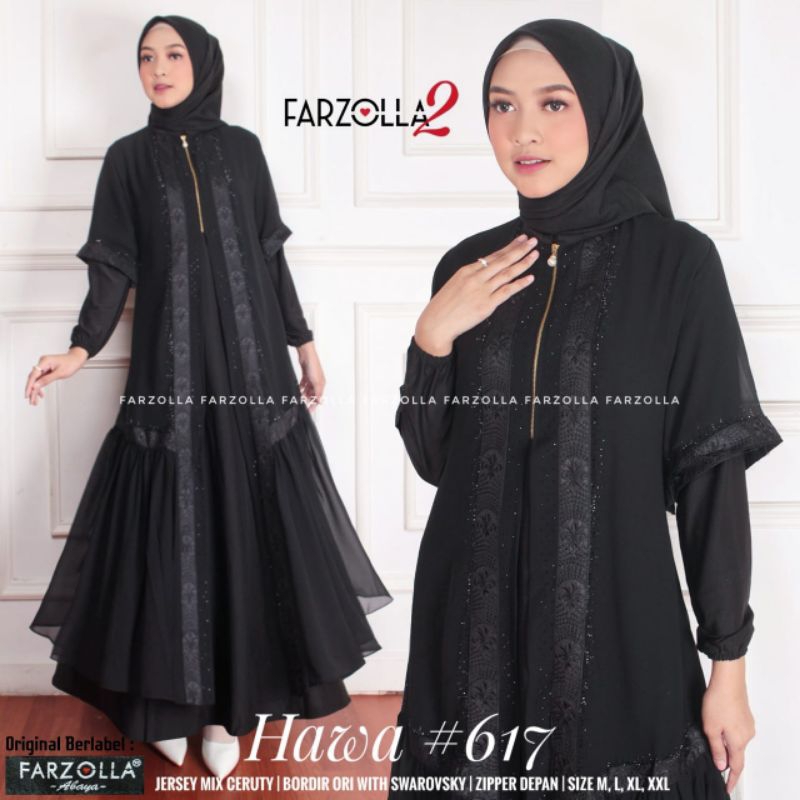 Gamisnya Turkey Hawa #617 Original Farzolla 2 Longdress Busana Muslimah