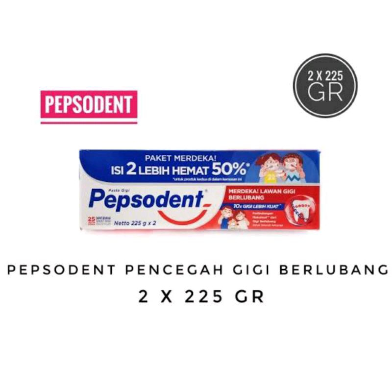 PEPSODENT 225 GRAM X 2 PC / ODOL PASTA GIGI PEPSODEN 2 X 225GRAM