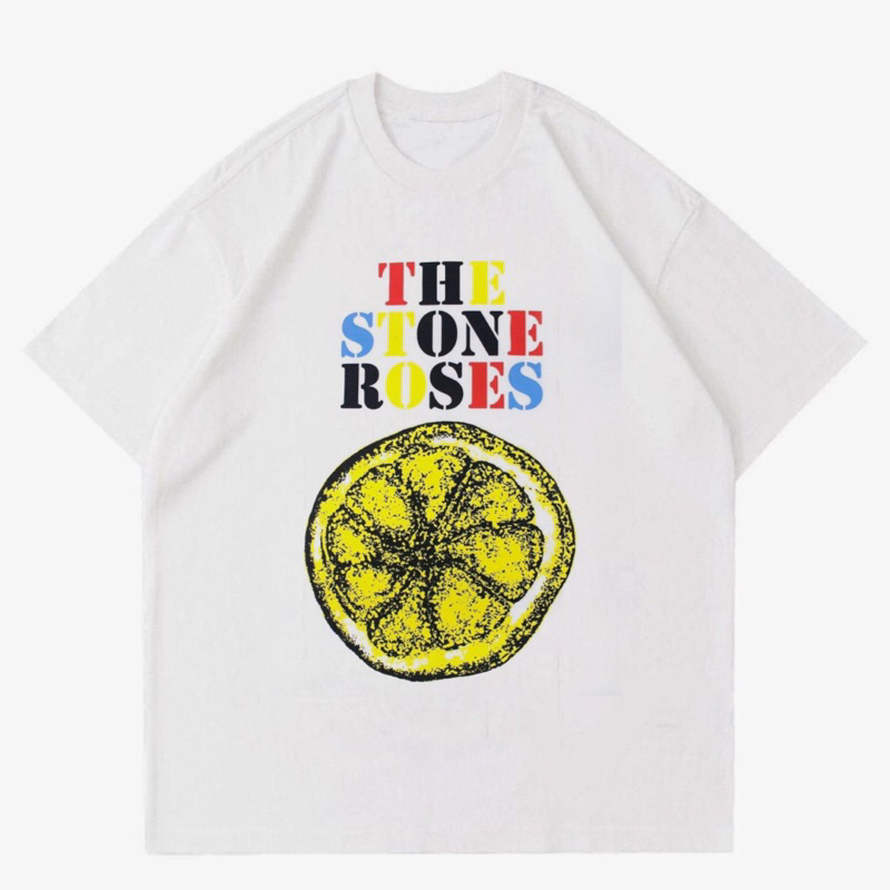 KAOS BAND THE STONES ROSES WHITE | T-SHIRT BAND THE STONE ROSES OVERSIZE | BAJU BAND THE STONES ROSE