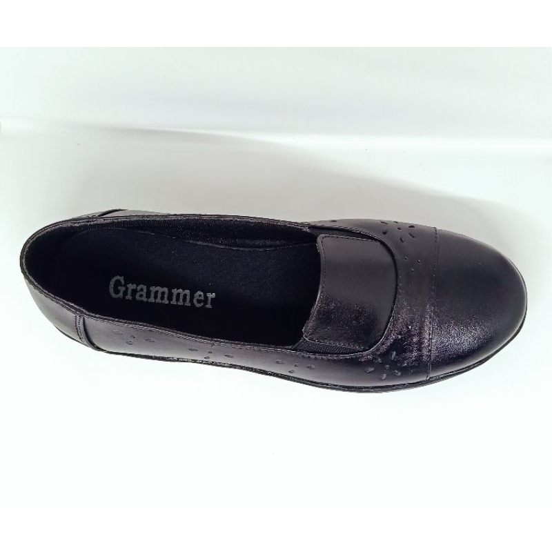 Sepatu Casual Wanita Kulit Asli Sepatu Formal Slip On Kulit Grammer