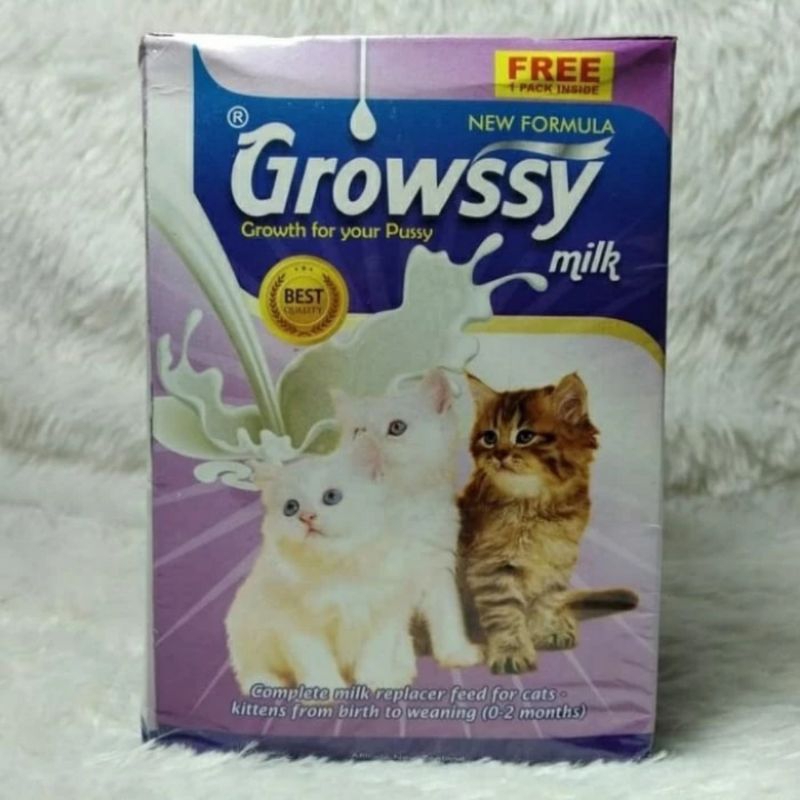 susu growssy / growwsy (1 box isi 11 sachet) 20 gr untuk anak kucing