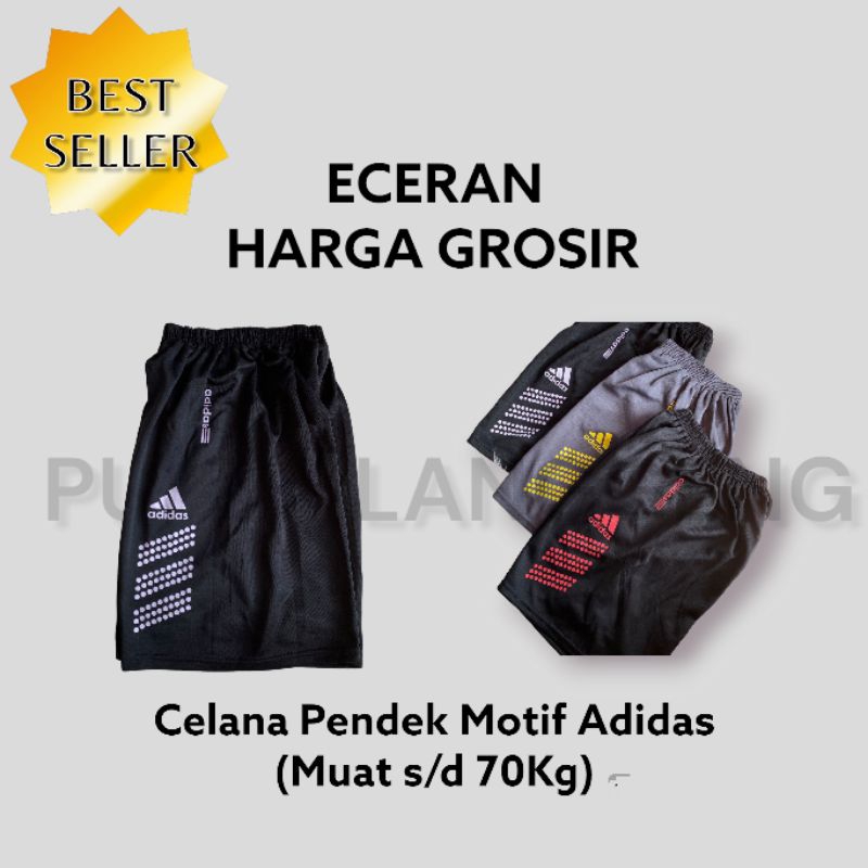Celana Pendek, Kolor, Boxer Anak UNISEX Pria dan Wanita Motif Adidas