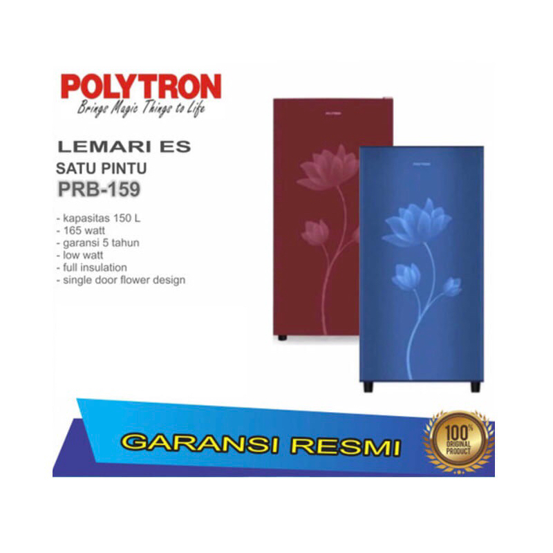 polytron 1 pintu kulkas KULKAS 1 PINTU POLYTRON PRB 189 ( KHUSUS Jawa Barat )