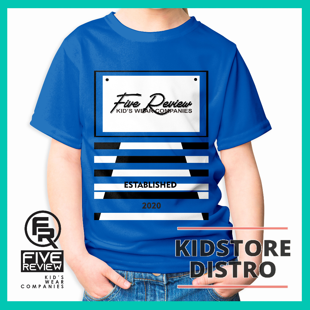 Paket 3pcs Baju Kaos Distro Anak Laki Laki Perempuan Bahan Katun Adem Branded Clothing Kidstore Distro