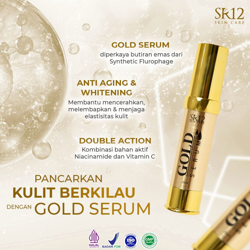 Serum wajah SR12 Gold Serum Serum Wajah Glowing  Serum Glowing Bpom Serum Wajah Pemutih Wajah Glowing Skincare Bpom Herbal