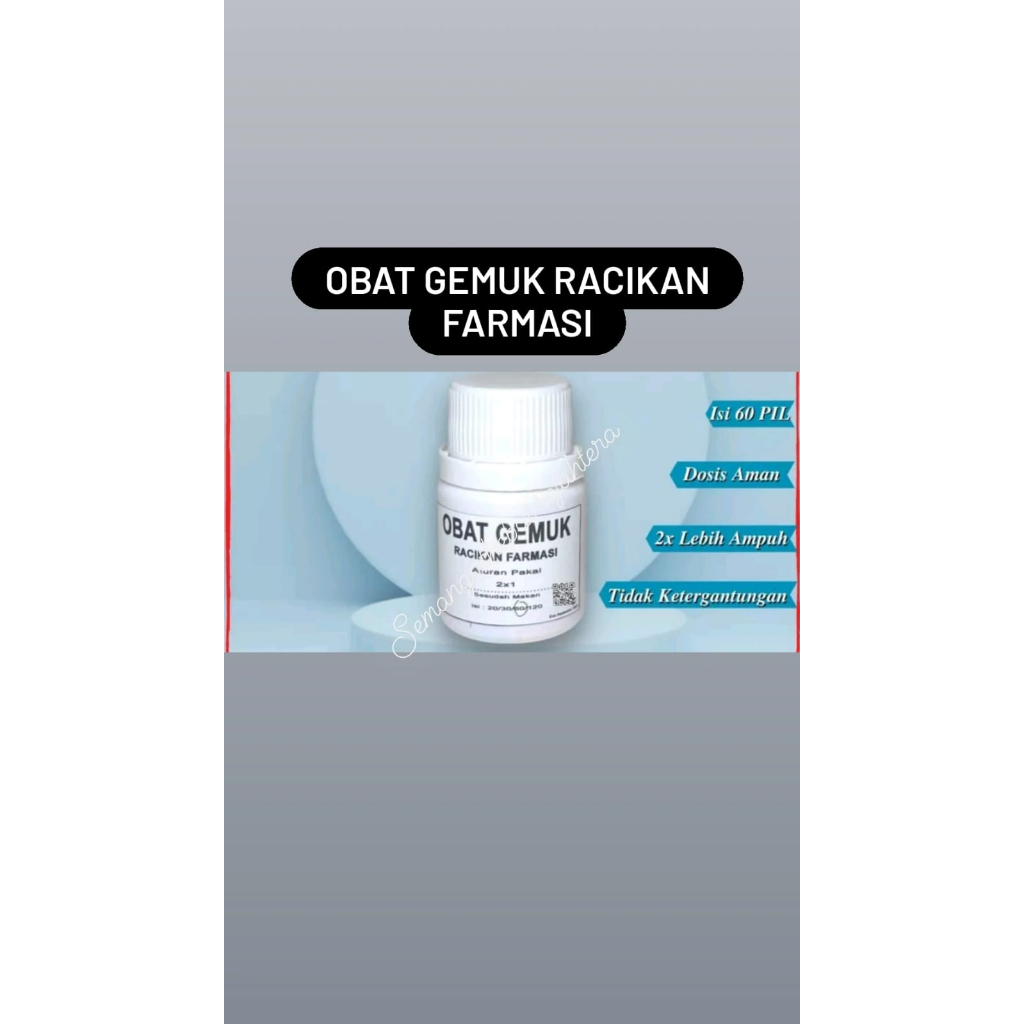 

OBAT GEMUK RACIKAN FARMASI AMPUH MENAMBAH NAFSU MAKAN GEMUK BADAN