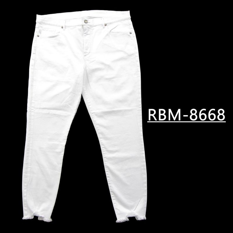 RBM-8668 CELANA JEANS WANITA CURVY SKINNY CROP LOFT BRANDED MURAH BIGSIZE JUMBO SIZE 18/34