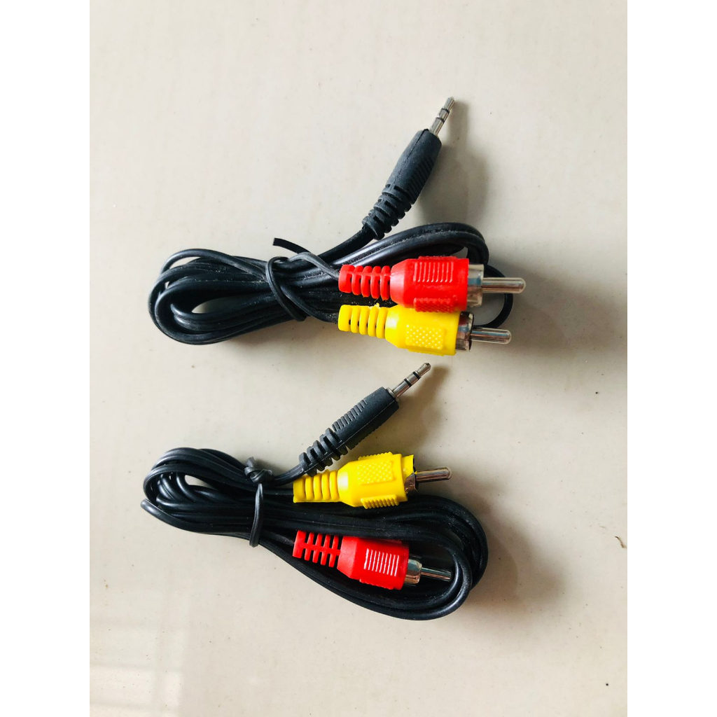 BEST QUALITY Kabel AV Gameboy 2IN1 Panjang 1 Meter Kabel RCA AUX 2 to 1 Untuk Gameboy Gamepad kabel 
