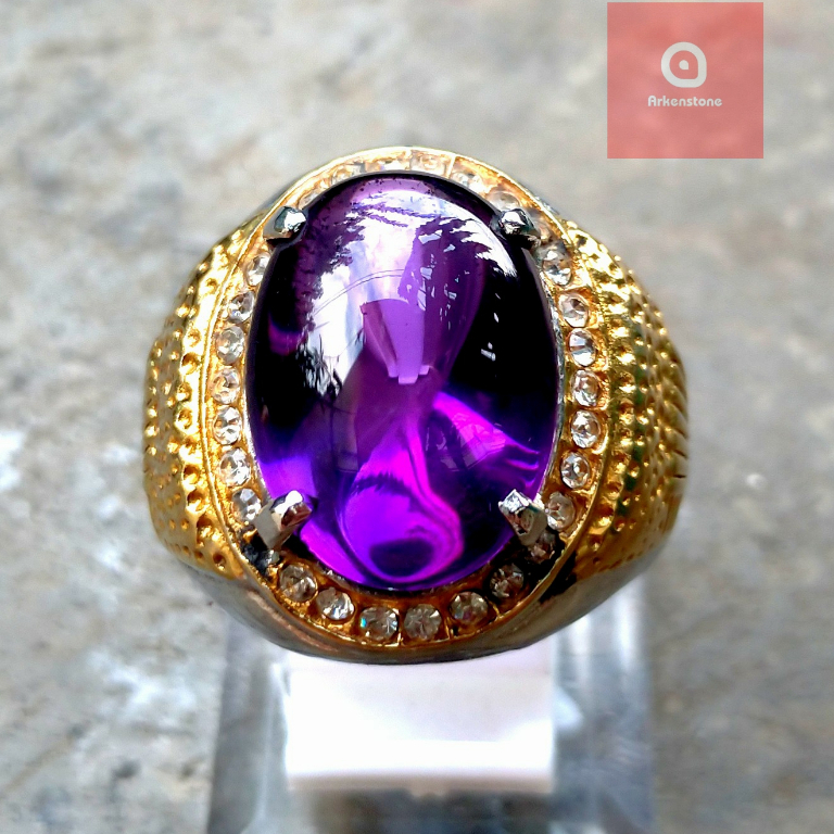 Cincin Batu Permata Bungur Tanjung Bintang Oval Cutting