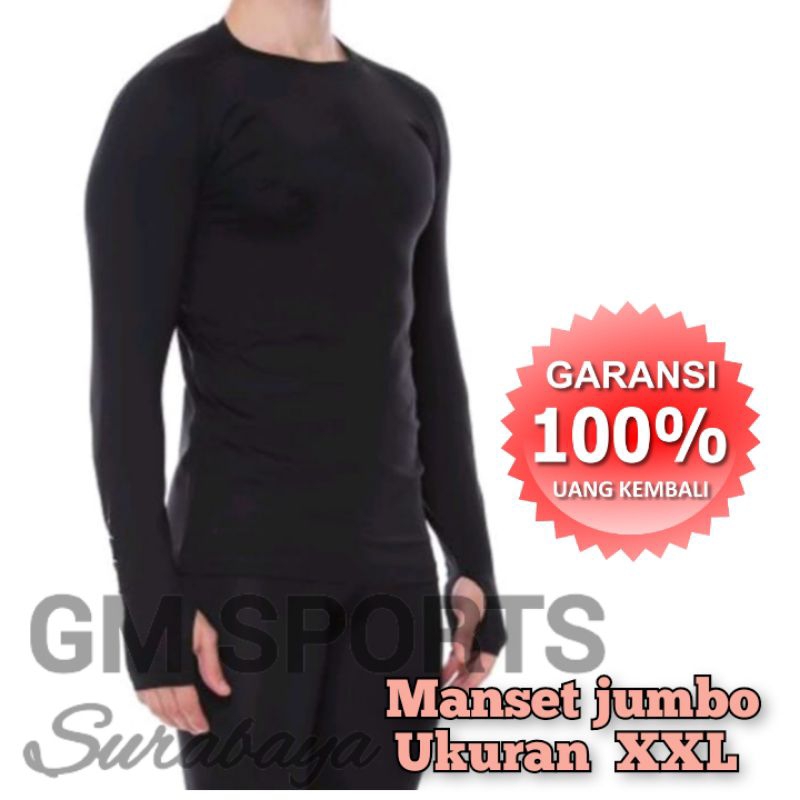 XXL - Manset Jumbo Baselayer Big size Pria Termurah Kaos Olahraga