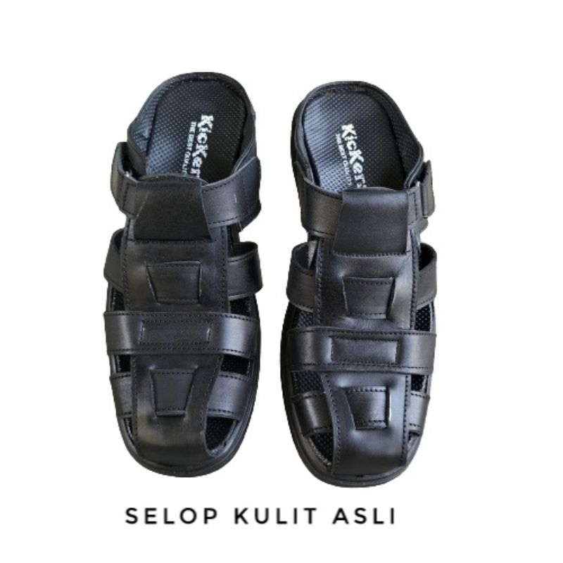 sepatu sandal pria/selop kulit pria/sandal pria/sepatu sandal kasual/sepatu sandal slip on