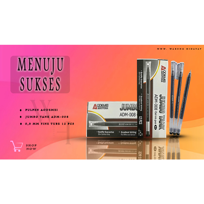 

Pulpen Aodemei adm-008 pen gel 0.5mm isi 12pcs