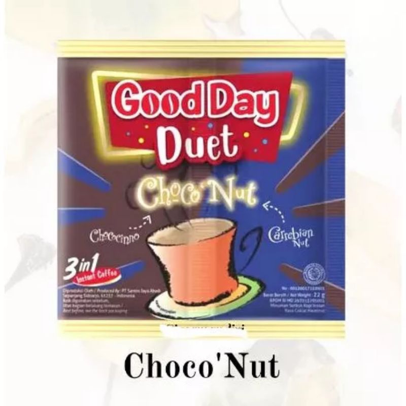 

Good Day Duet Choco Nut 1 Sachet Promo Cuci Gudang Kopi Murah Meriah