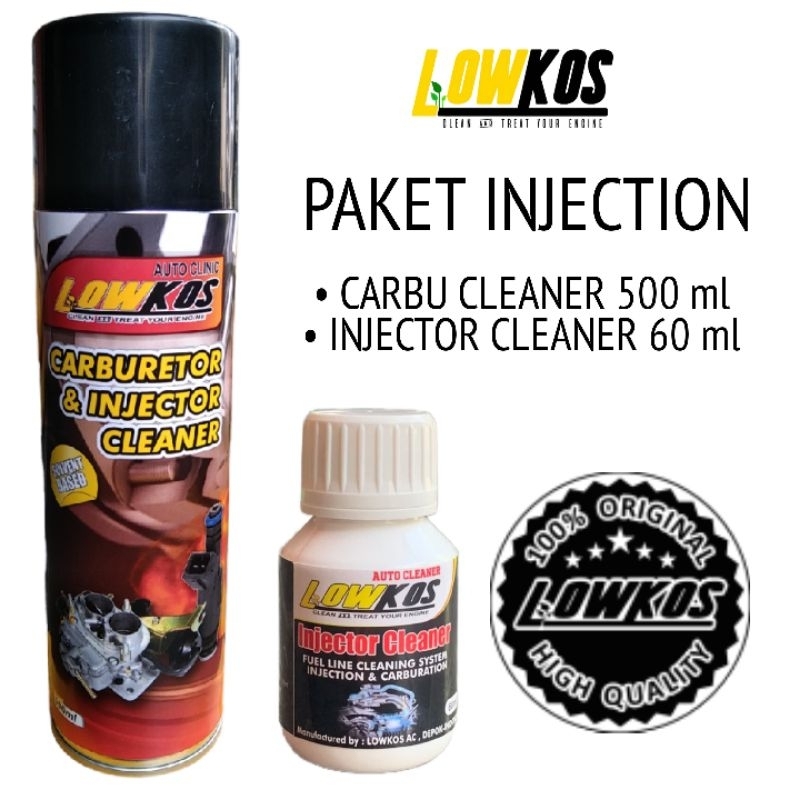 LOWKOS - PAKET INJECTION 2 : 1 Botol Carbu Cleaner 500 ML &amp; 1 Botol Injector Cleaner 60 ML