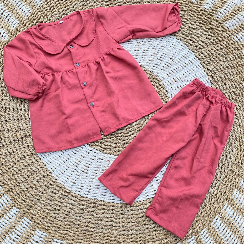 Setelan anak perempuan one set anak perempuan lucu baju crinkcle anak perempuan DNW BABY