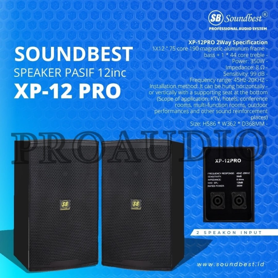 Speaker Pasif Soundbest XP 12 Pro Original 12 Inch Passive XP12 PRO