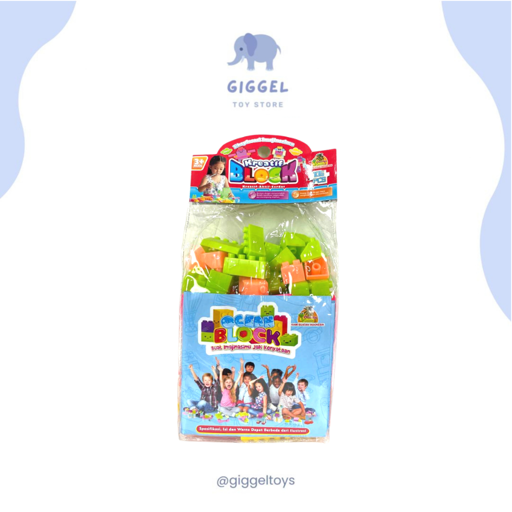 [ Giggel ] Mainan Smart Block / Mainan Kreativitas Anak DIY Building Blocks Isi 45pcs