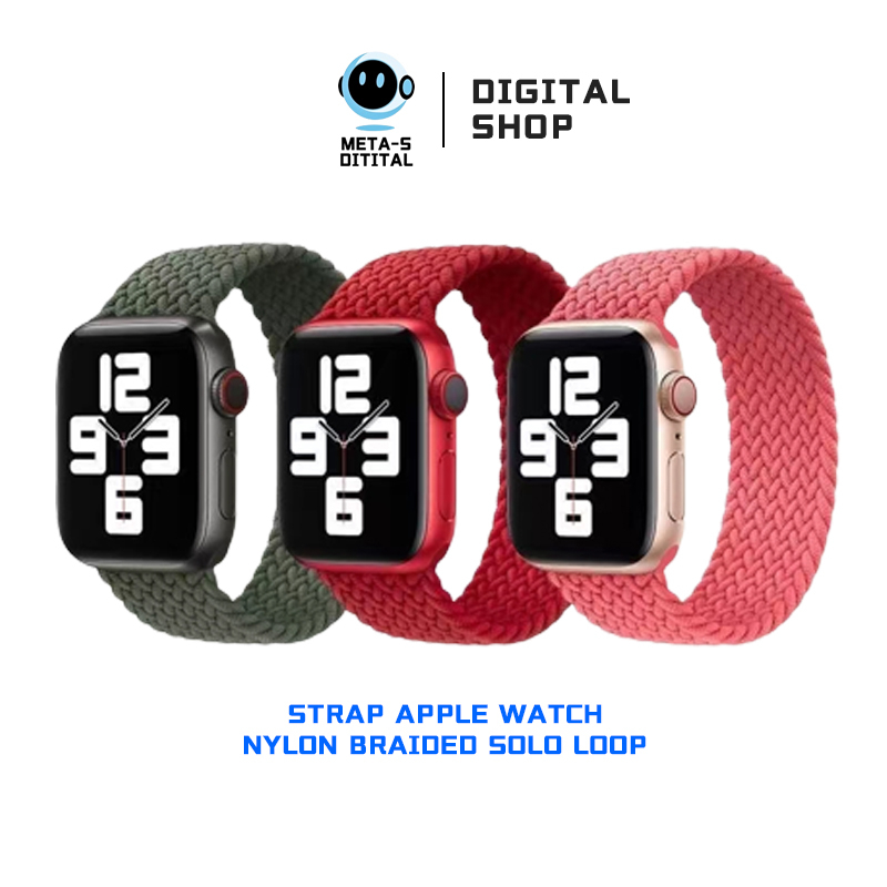 Braided Solo Loop Strap For apple watch series 3 42mm Strap iWatch 44mm Nylon Strap iWatch 45mm smartwatch T500/IWO/HW