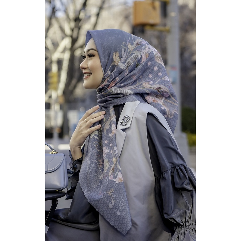 BUTTONSCARVES X COLLABORATORS - Nada 2 Voile Square - Flute / Hijab Segi Empat