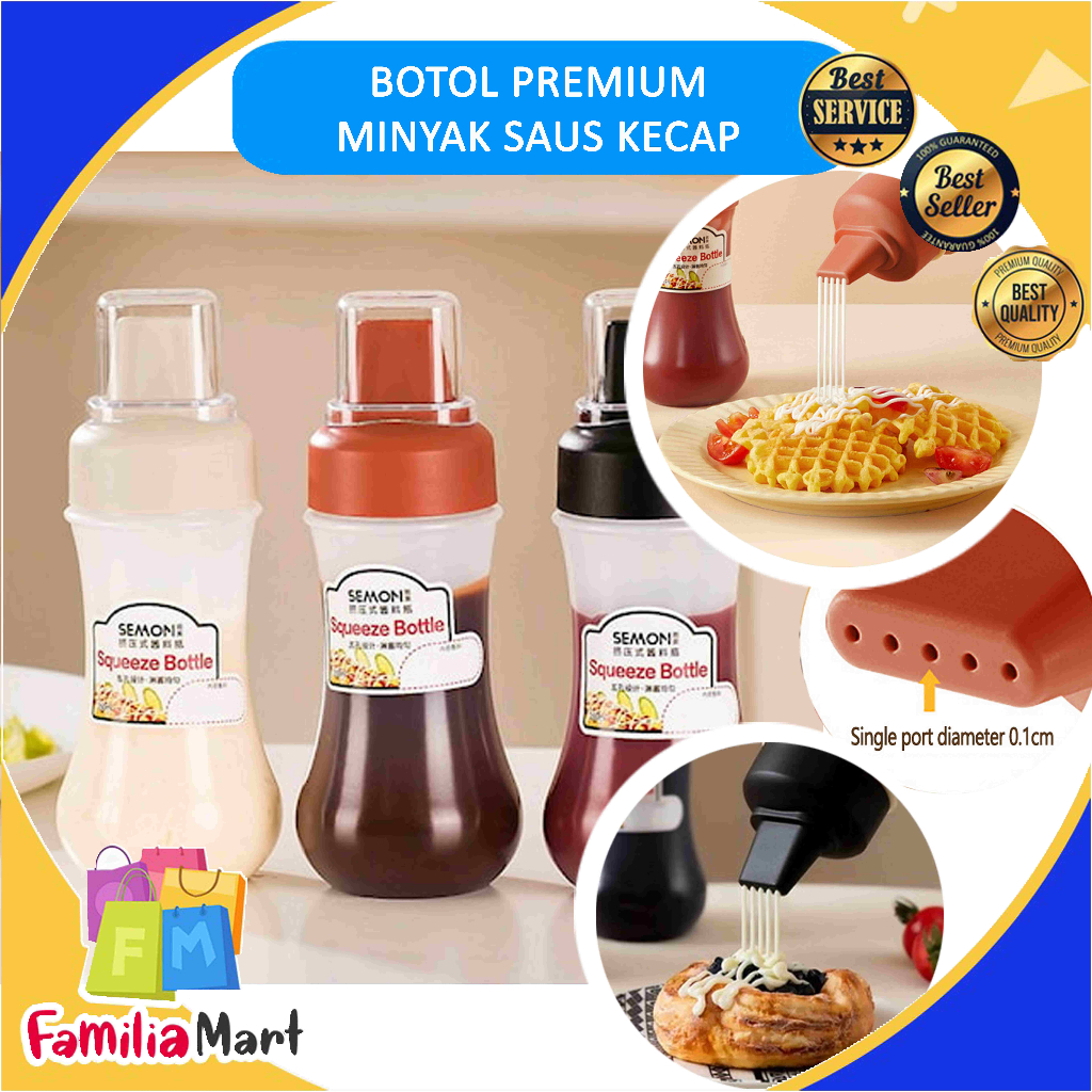 Botol Saus Botol Minyak Botol Kecap Botol Mayonaise Saos Portable Bahan Plastik PP silikon