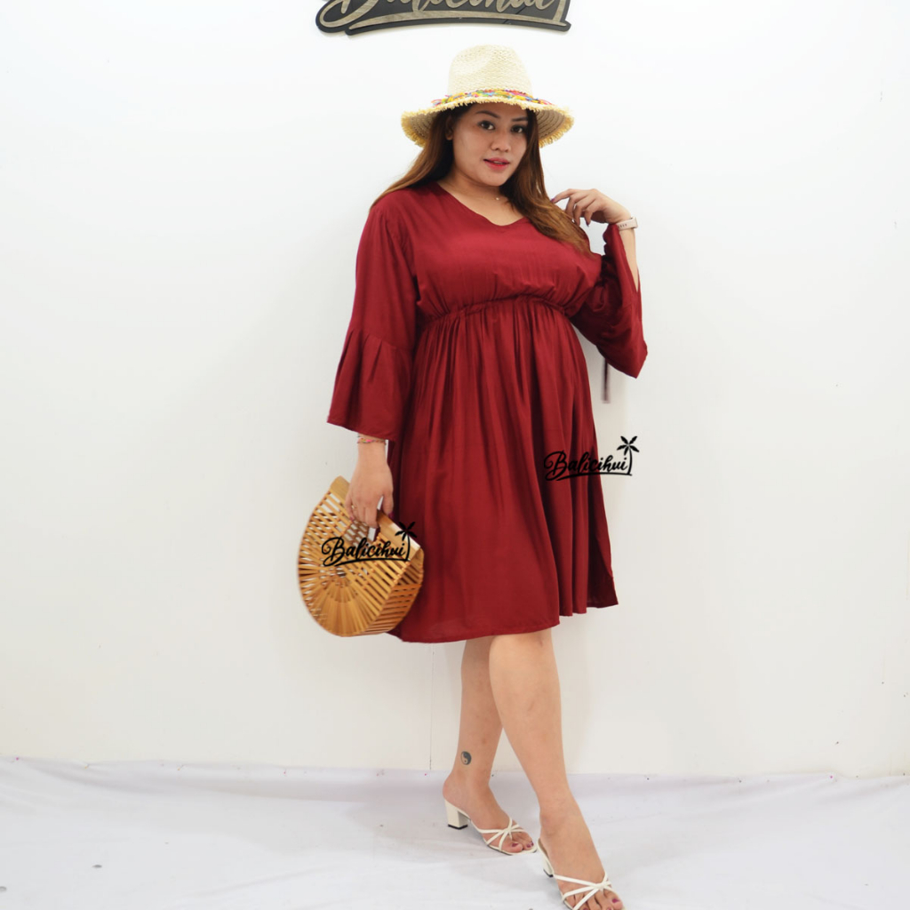 Balicihui Dress Emily Dress Jumbo Plus Size Dress Wanita Dress Bali  Bigsize Dress