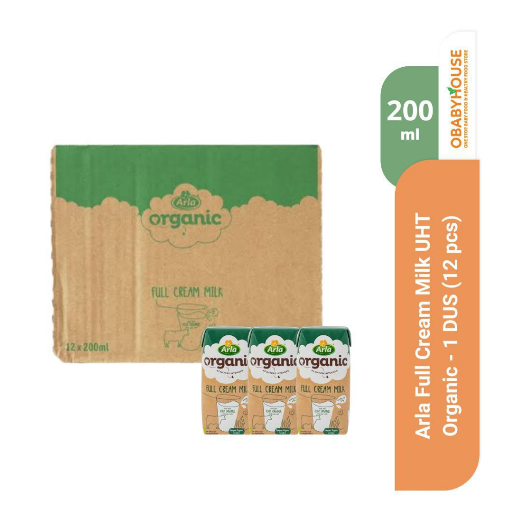 Arla Full Cream Milk UHT Organic 200 ml - 1 DUS (12 pcs)