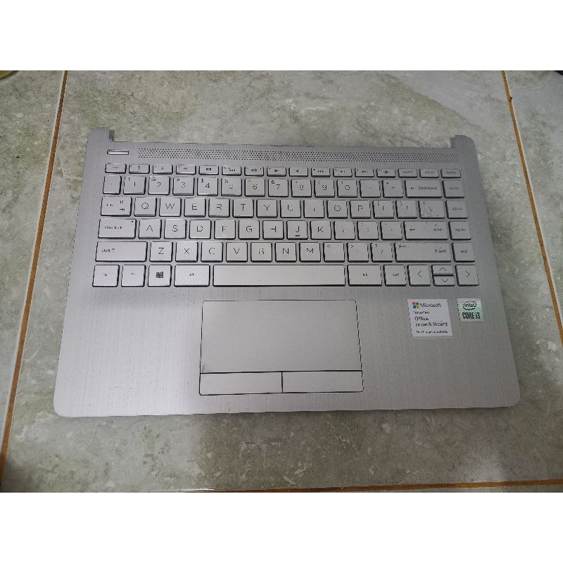 casing keyboard palmrest laptop hp 14cf - df dk
