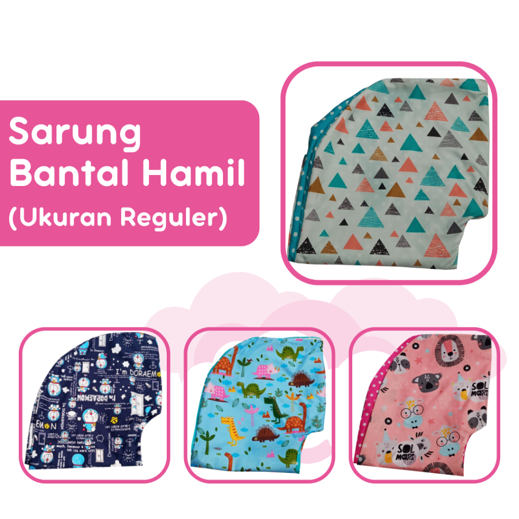 Bantal Hamil Ukuran Reguler + Sarung Iner Putih