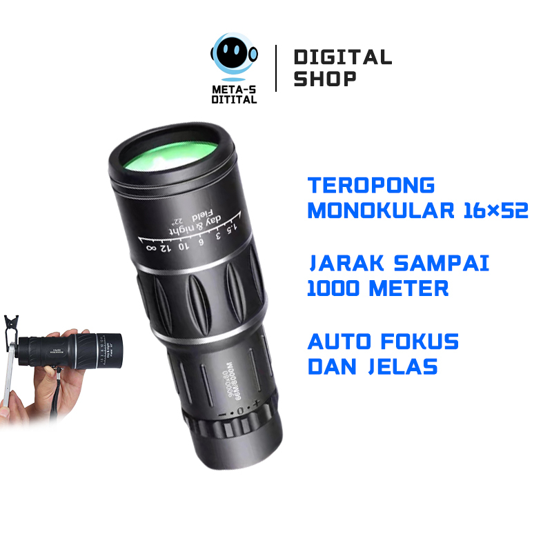 Teleskop Lensa Zoom HP Monokular Teropong Jarak Jauh Peralatan Focus