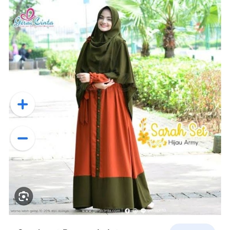 Gamis set sarah gerai cinta original PL