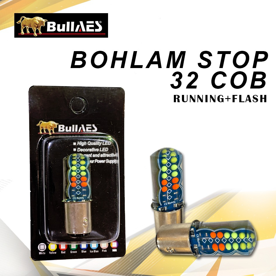 Bohlam Stop 1157 RGB Running 32 COB Flash