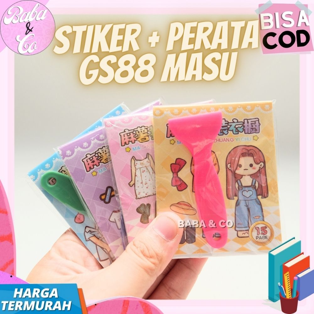 

PAKET STIKER GS88 MASU BUKU STIKER + PERATA LUCU UNIK GS88 READY COD STIKER KECIL MASU COD