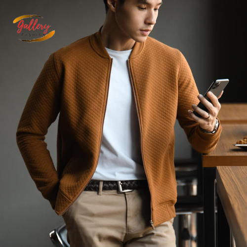Jaket Pria Bomber Polos Kasual Bahan Katun Premium Model Terbaru