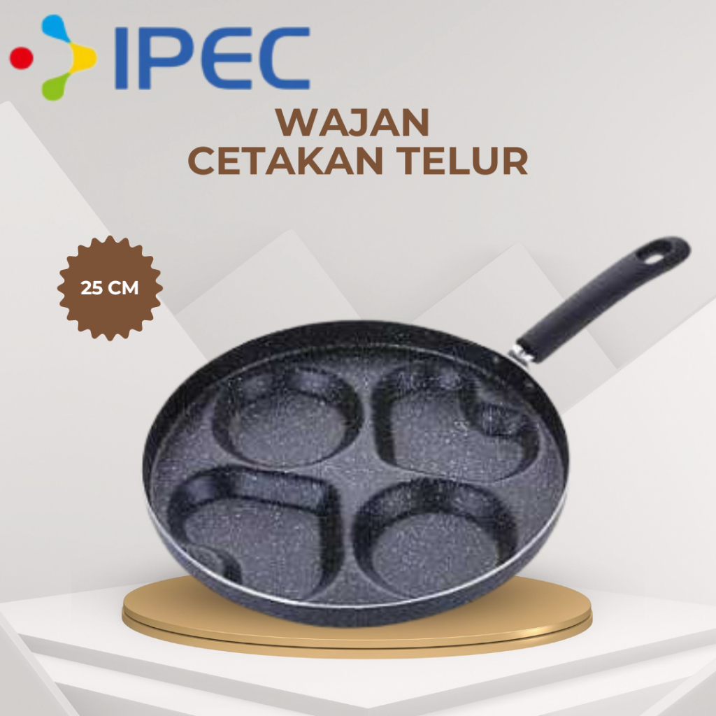 WAJAN PENGGORENGAN CETAKAN TELUR 4 LUBANG ANTI LENGKET NON STICK FRY PAN MULTIFUNGSI SERBAGUNA 3025